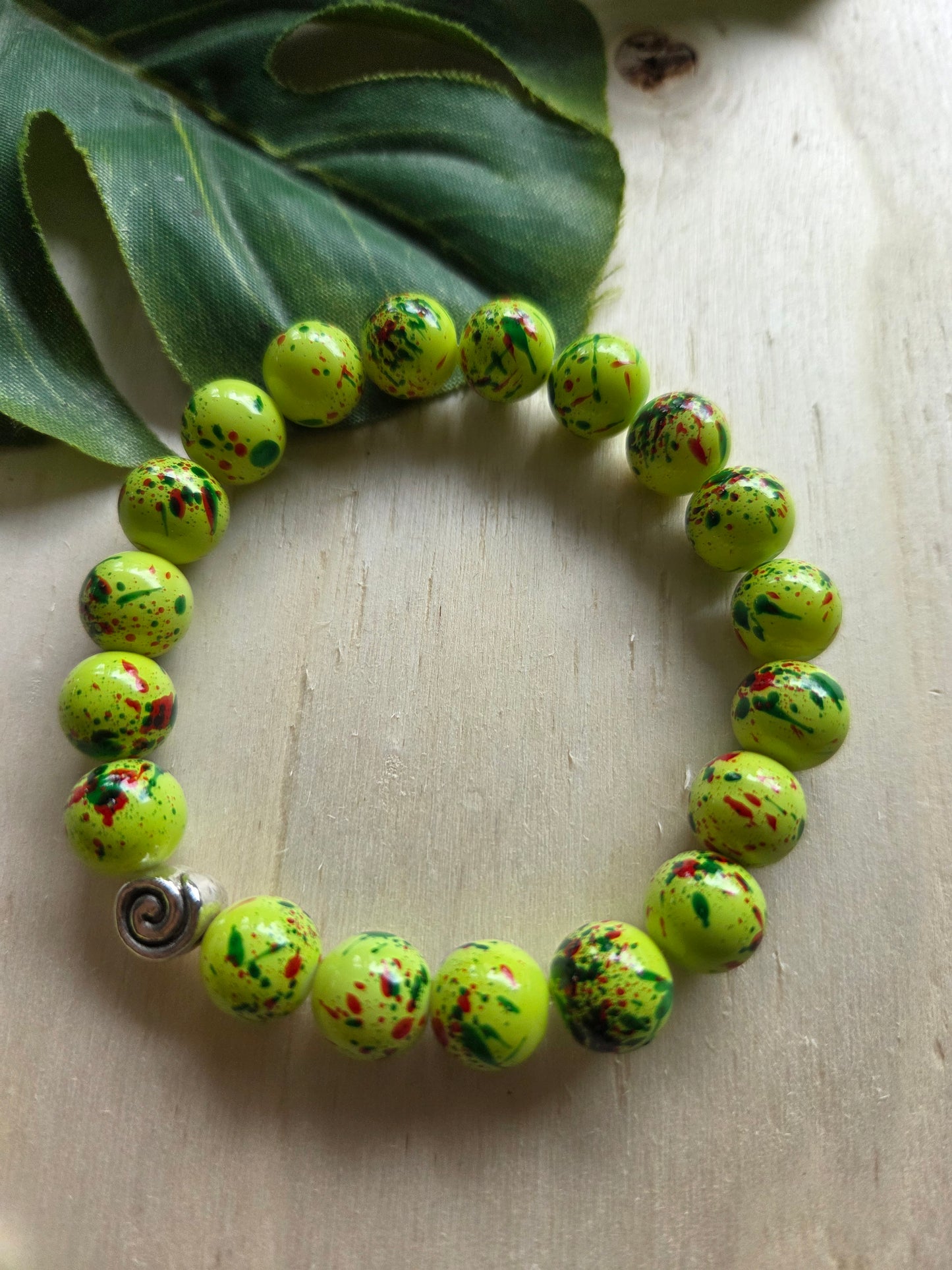 Armbänder 3er Set Perlen grün