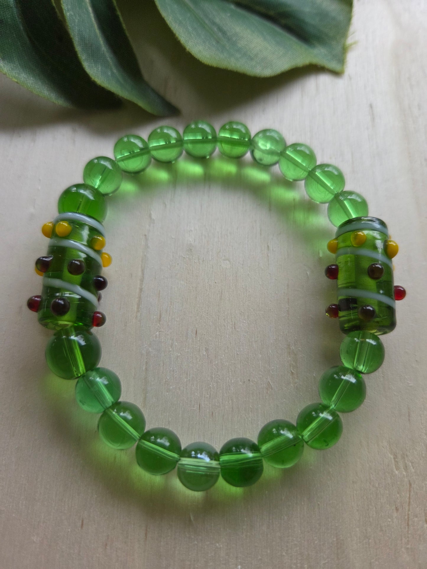 Armbänder 3 er Set grün Glas